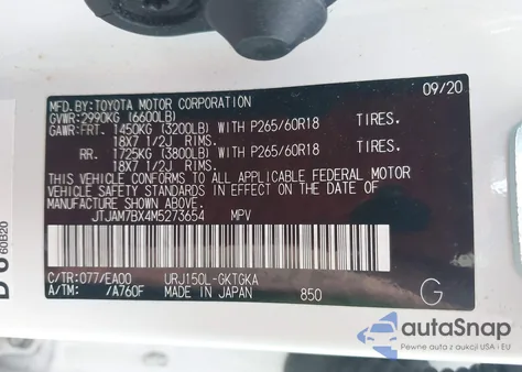 2021 Lexus Gx 460 Premium z USA, uszkodzony, nr VIN JTJAM7BX4M5273654